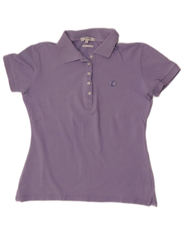 Geox Damen-Poloshirt mit normaler Passform, UK 10, Größe S, Lila
