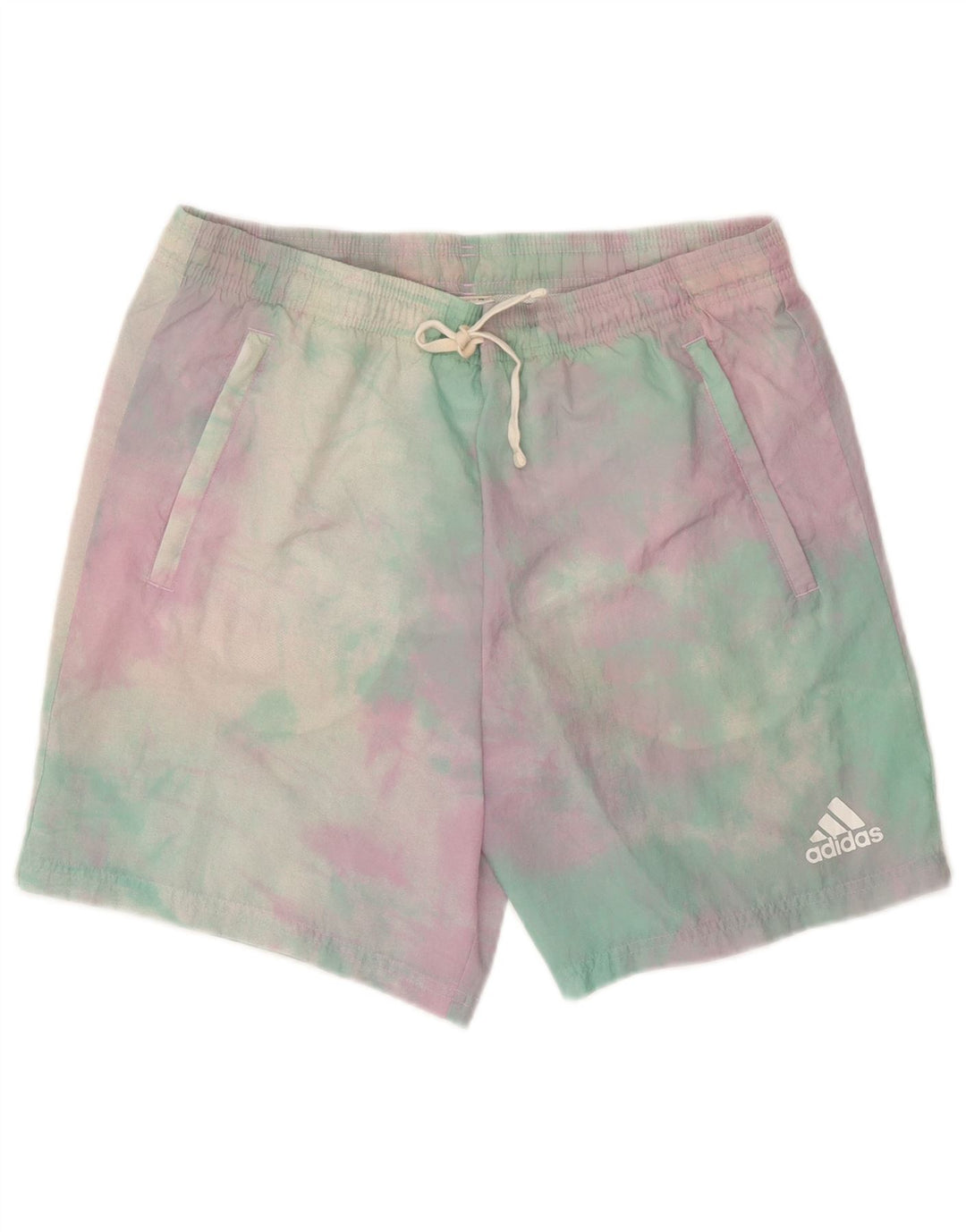 Adidas Mens Sport Shorts Medium  Multicoloured Tie Dye Polyester