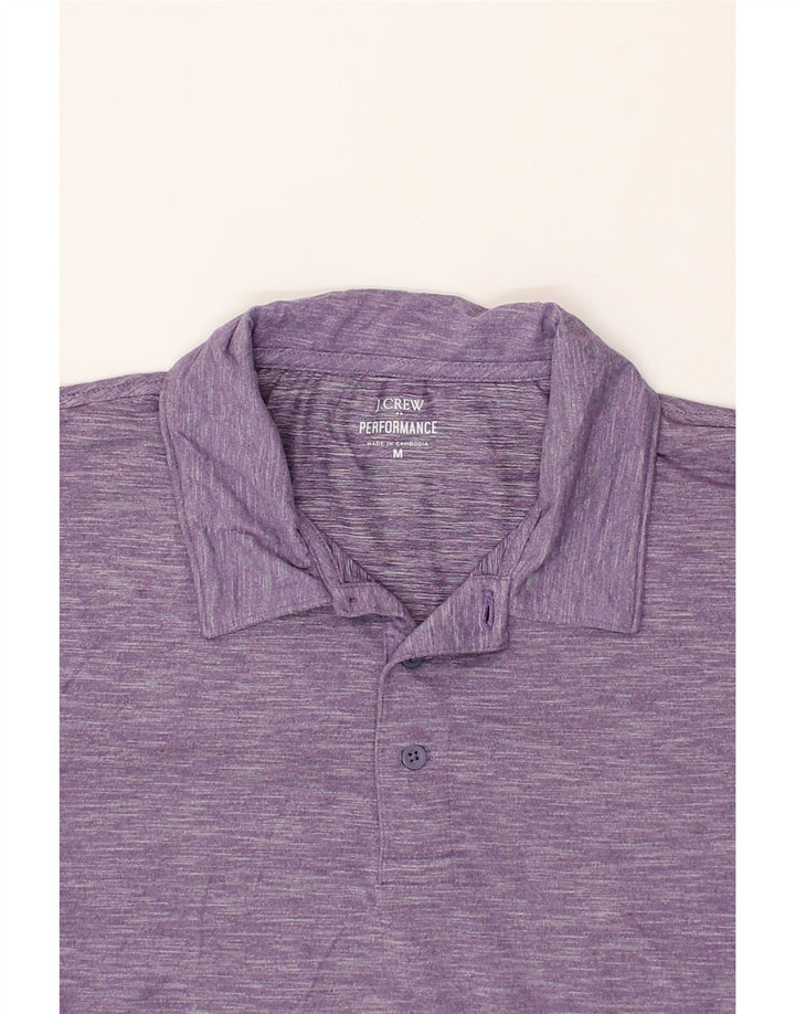 J. CREW Mens Performance Polo Shirt Medium Purple Flecked Polyester Vintage J. Crew and Second-Hand J. Crew from Messina Hembry 