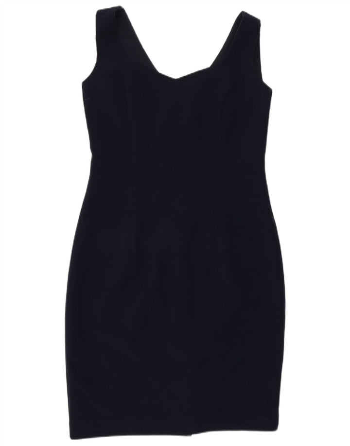 Phase Eight Womens Sleeveless Sheath Dress UK 12 Medium Navy Blue Polyester