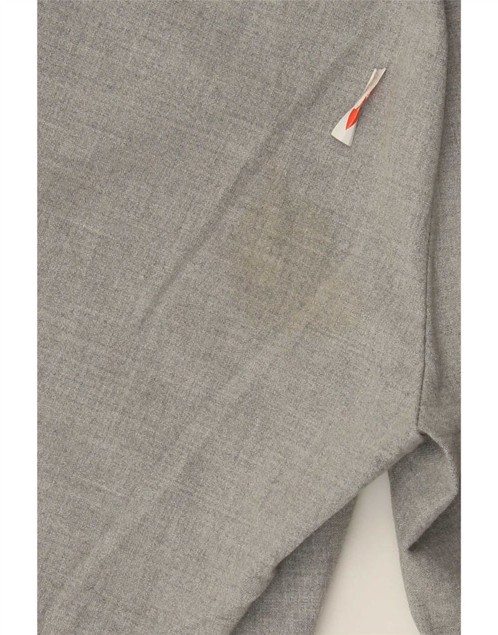 Zara Womens Slim Suit Trousers Small W26 L26 Grey Colourblock Polyester