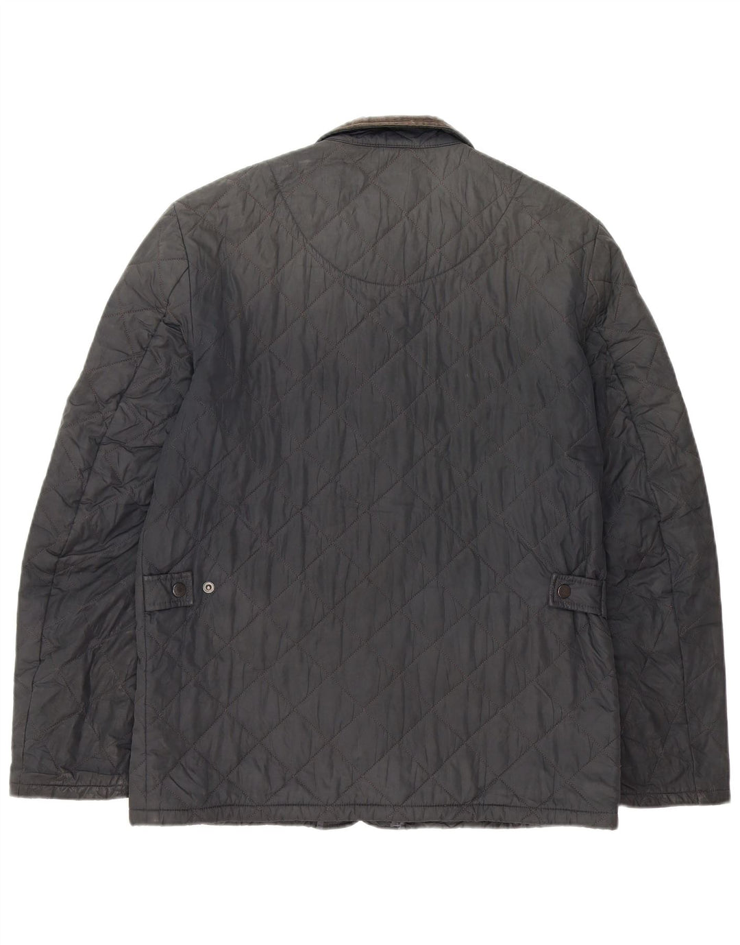 BARBOUR Mens Quilted Jacket UK 36 Small Black Cotton