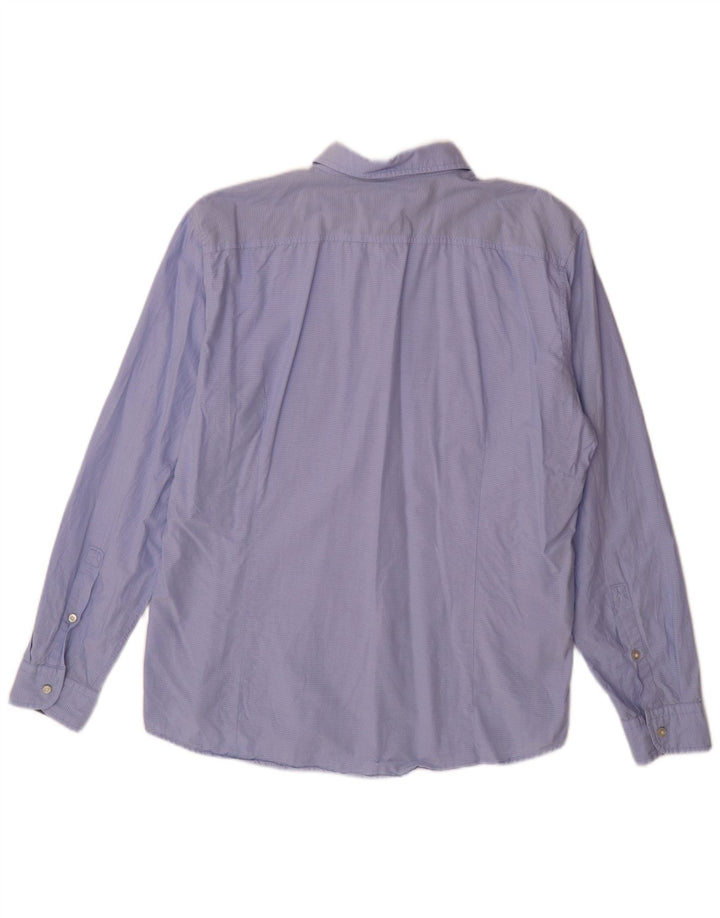 Hugo Boss Mens Shirt 2XL Blue Spotted Cotton