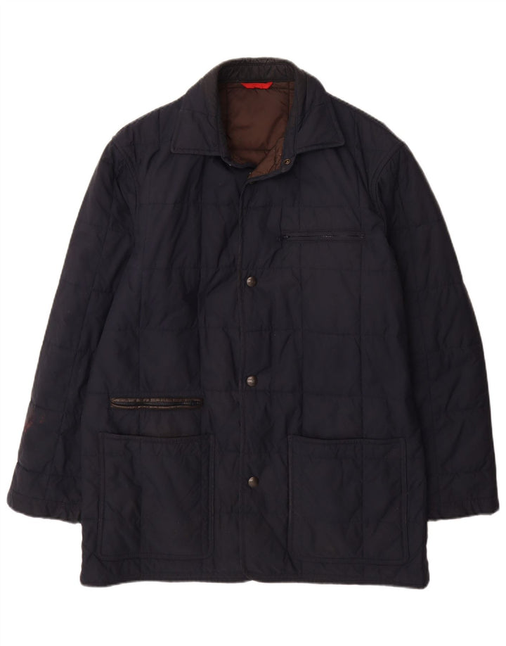 Fay Herre polstret jakke UK 36 Small Navy Blue