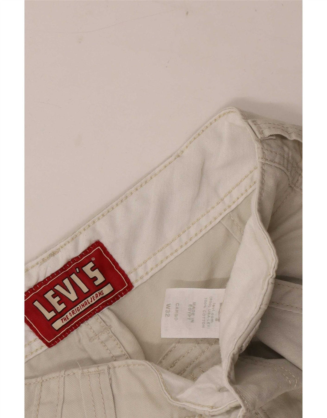 Pantaloncini cargo da uomo Levi's W32 in cotone beige