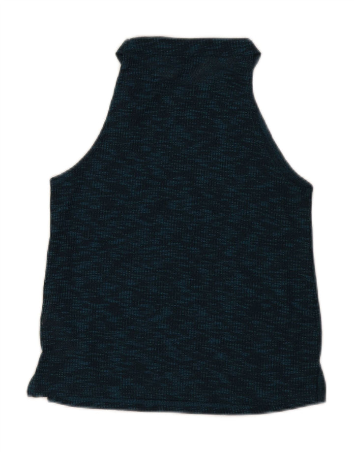 TOPSHOP Womens Vest Top UK 8 Small  Green Flecked Polyester Vintage Topshop and Second-Hand Topshop from Messina Hembry 