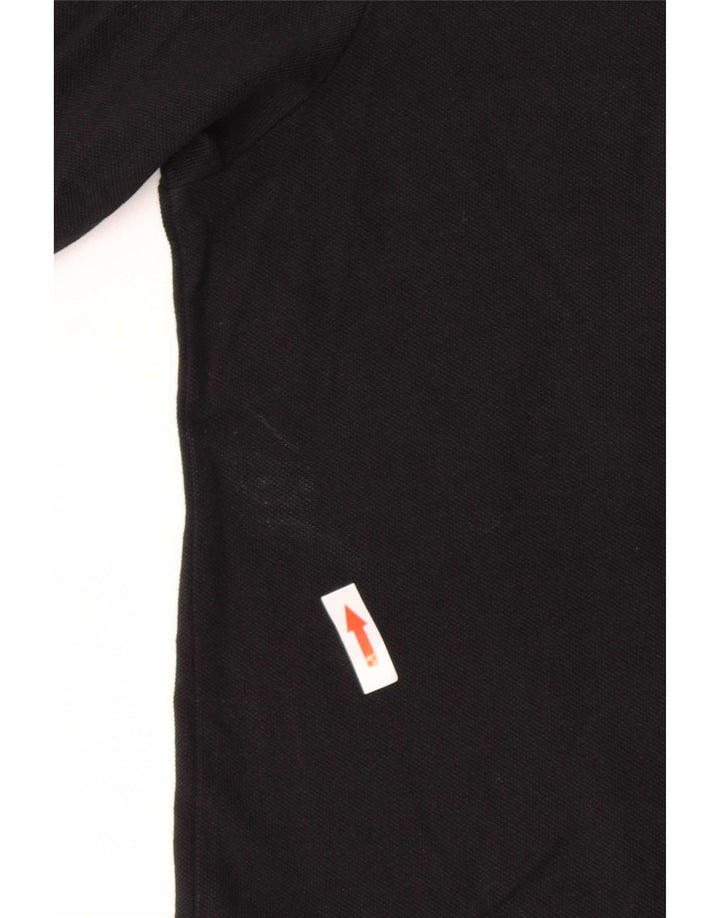 Kappa Mens Graphic Polo Shirt Small Black Cotton