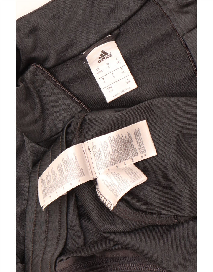 Adidas Mens Tracksuit Top Jacket UK 44/46 Large Grey Polyester