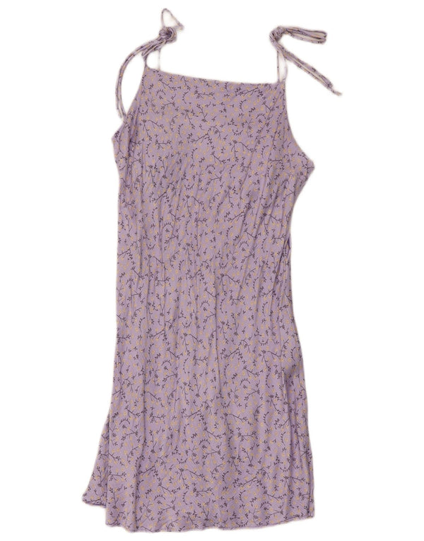 Prendisole da donna Zara UK 12 viola medio floreale