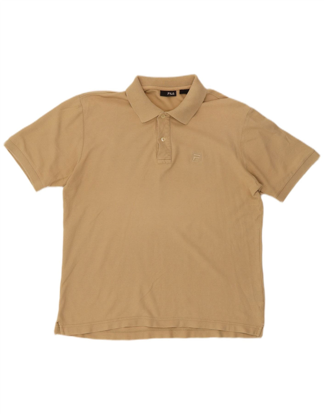 Polo Fila da uomo a maniche corte, vestibilità regolare, beige medio