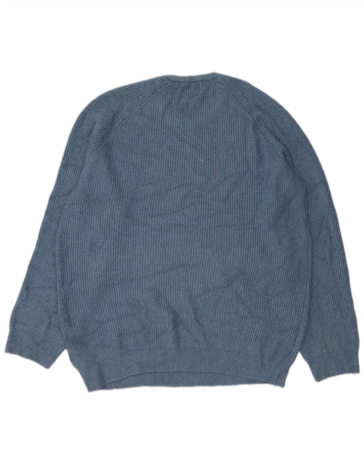 Marks & Spencer Mens Crew Neck Jumper Sweater 2XL Blue Polyamide