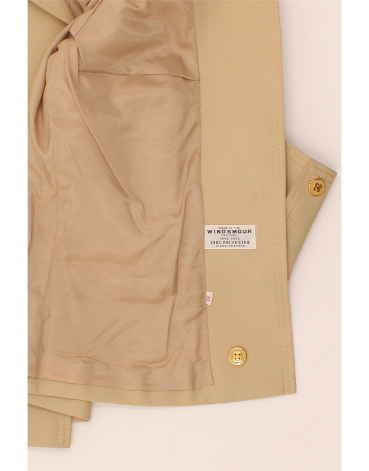 WINDSMOOR Womens 4 Button Blazer Jacket UK 12 Medium Beige Polyester Vintage Windsmoor and Second-Hand Windsmoor from Messina Hembry 