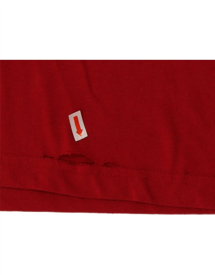 Lyle & Scott Mens T-Shirt Top Medium Red Polyester