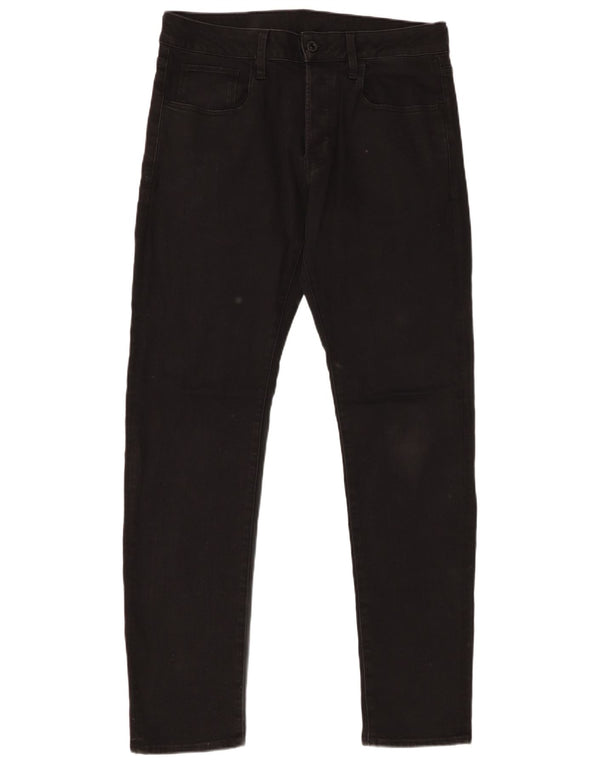 G-Star Mens Slim Straight Jeans W31 L32 Black Cotton