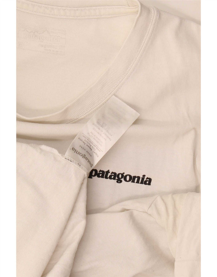 Patagonia Mens Graphic T-Shirt Top Medium White Cotton