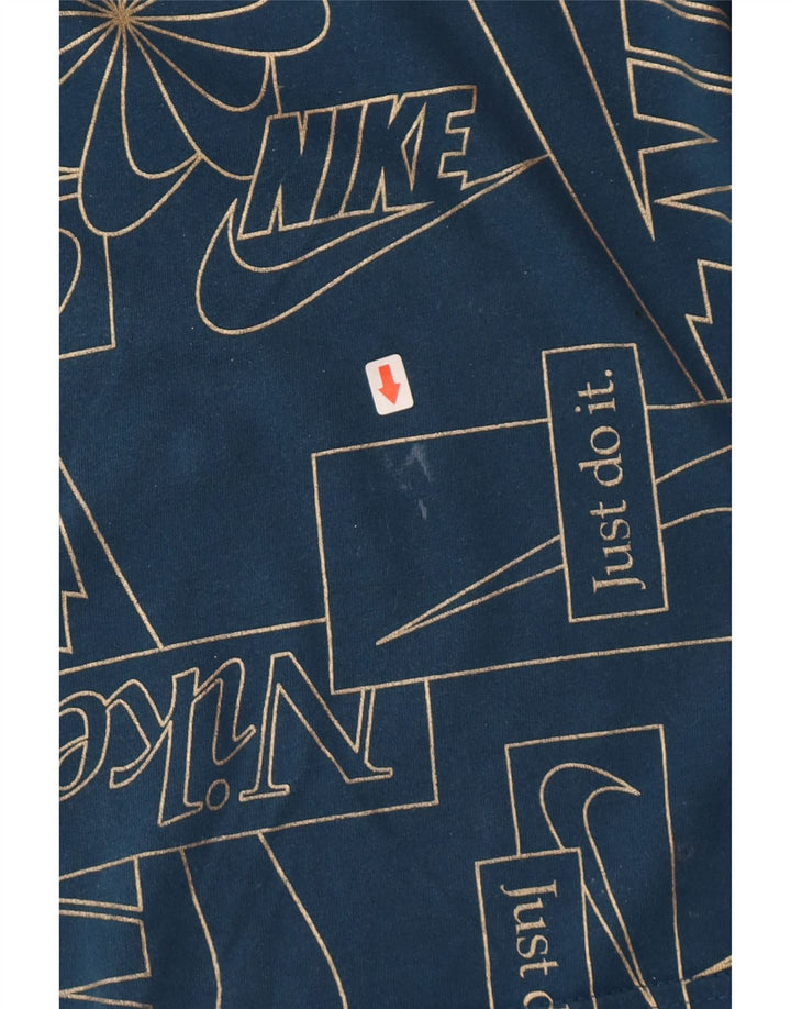 Nike Mens Graphic T-Shirt Top Small Navy Blue Cotton