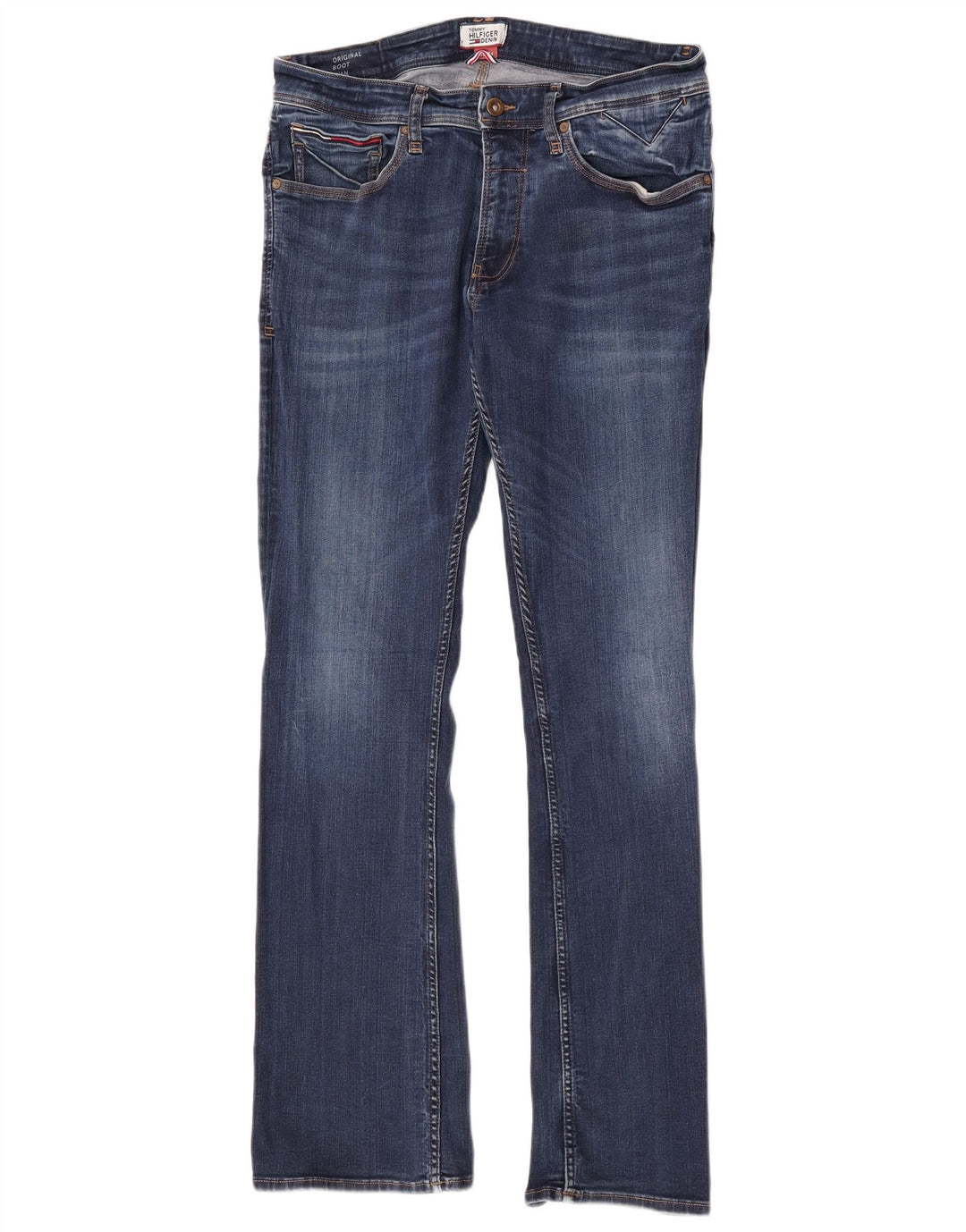 Tommy Hilfiger Uomo Ryan Bootcut Jeans W34 L34 Cotone Blu