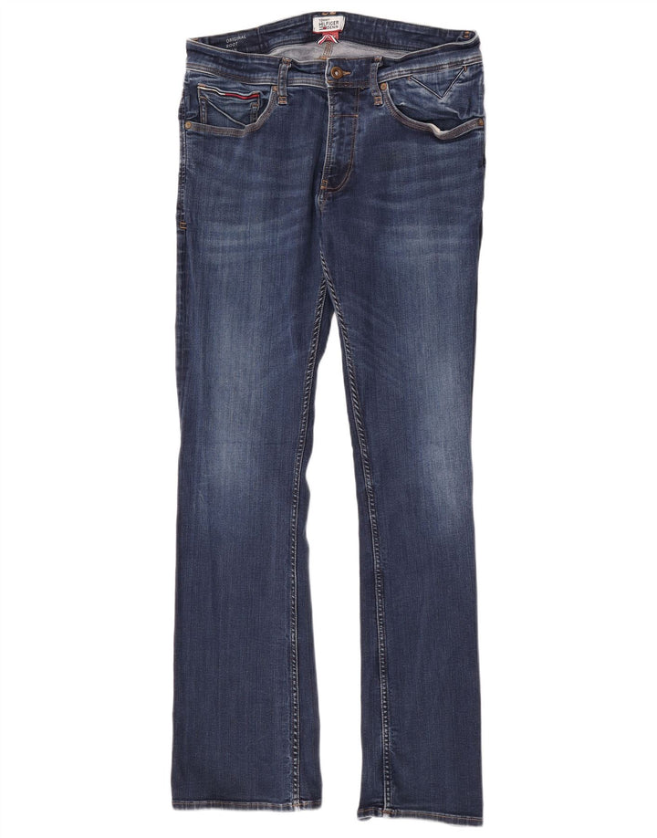 Tommy Hilfiger Uomo Ryan Bootcut Jeans W34 L34 Cotone Blu