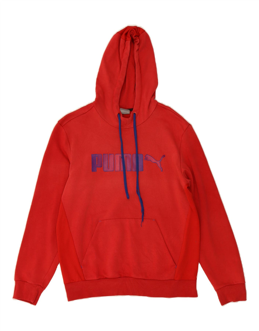 PUMA Mens Graphic Hoodie Jumper Medium Red Cotton Vintage Puma and Second-Hand Puma from Messina Hembry 