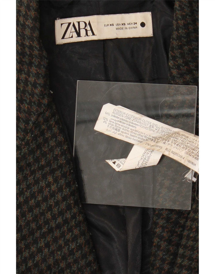 Soprabito oversize da donna Zara UK 6 XS poliestere pied de poule nero