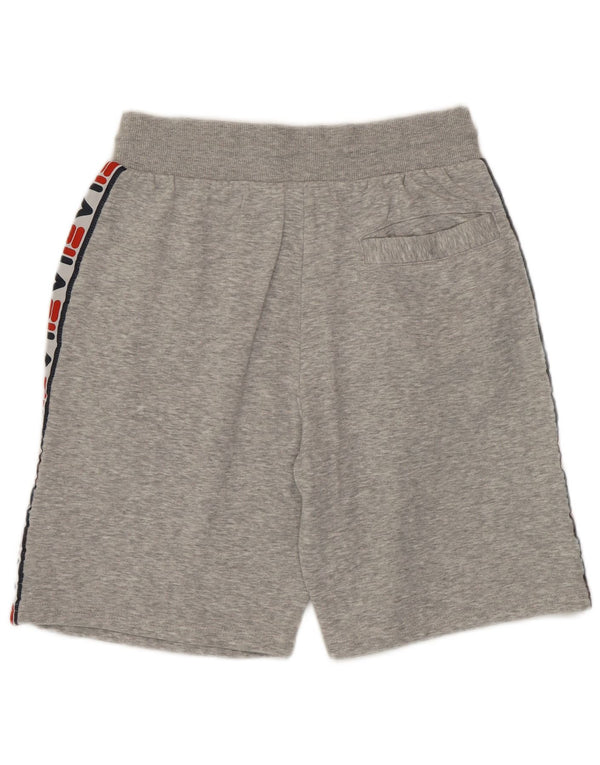 Pantaloncini sportivi Fila da uomo con vestibilità regolare grafica, piccoli sportivi in cotone chiazzato grigio