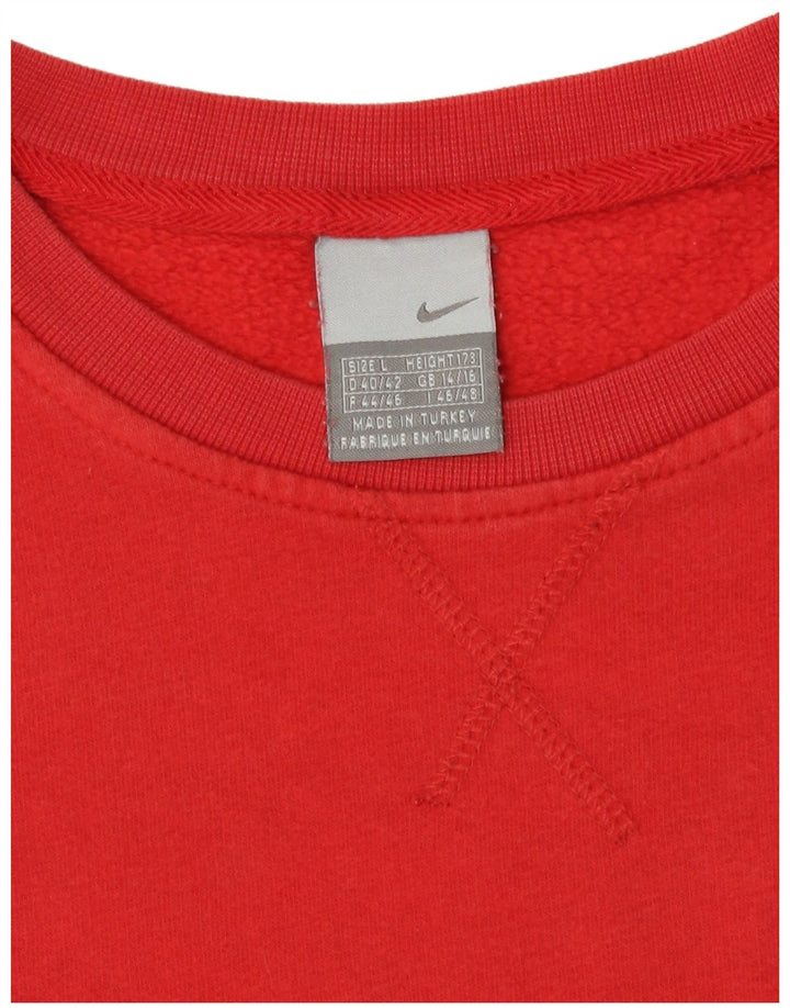Nike Womens Sweatshirt Jumper UK 14/16 Large Red