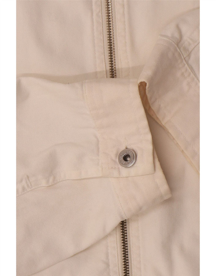 MURPHY & NYE Mens Bomber Jacket UK 40 Large White Cotton