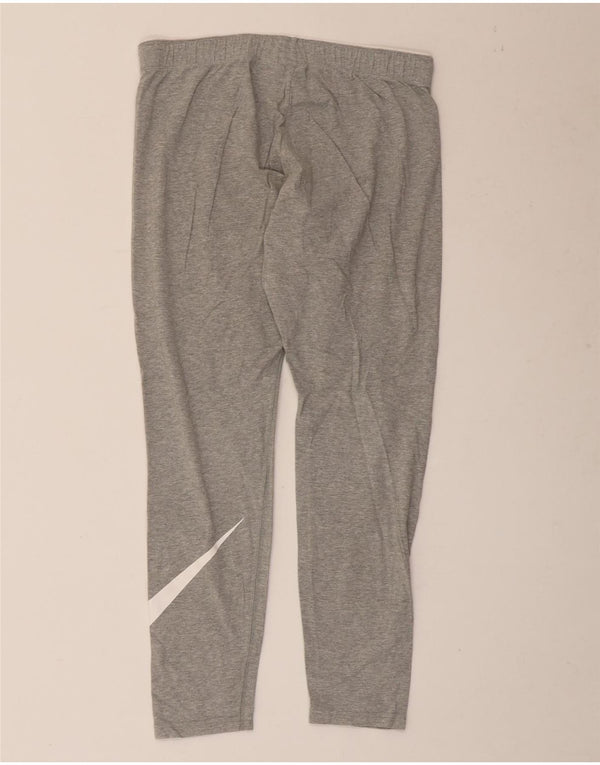 Damskie legginsy Nike Graphic UK 14, duże, szare, bawełniane w cętki