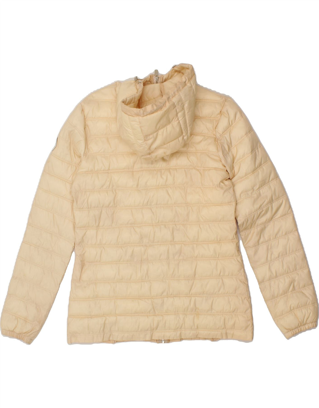 LOTTO Womens Hooded Padded Jacket UK 10 Small Beige Polyester Vintage Lotto and Second-Hand Lotto from Messina Hembry 