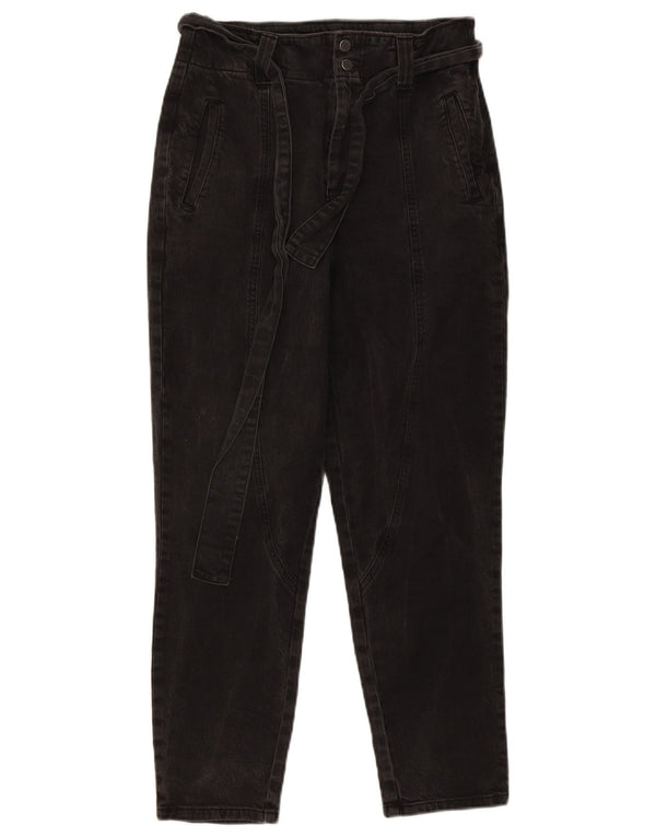 Reiss Damen High Rise Tapered Jeans W28 L27 Schwarze Baumwolle