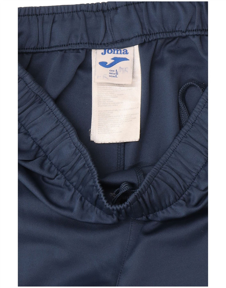 Joma Mens Graphic Bermuda Sport Shorts Large  Navy Blue Polyester