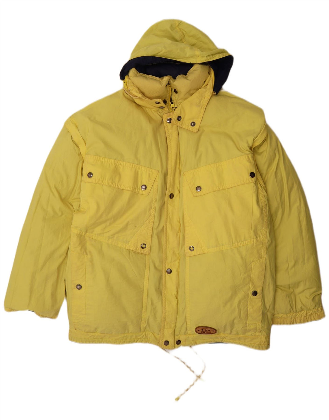 VINTAGE Mens Hooded Reversible Padded Jacket UK 38 Medium Navy Blue