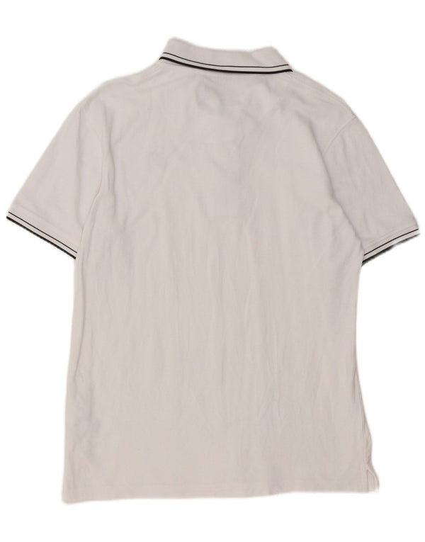 Lyle & Scott Polo para hombre grande de algodón blanco