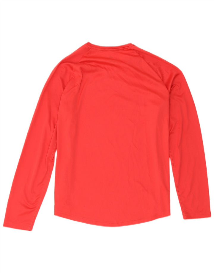 Adidas Womens Climalite Top Long Sleeve UK 16/18 Large Red Polyester