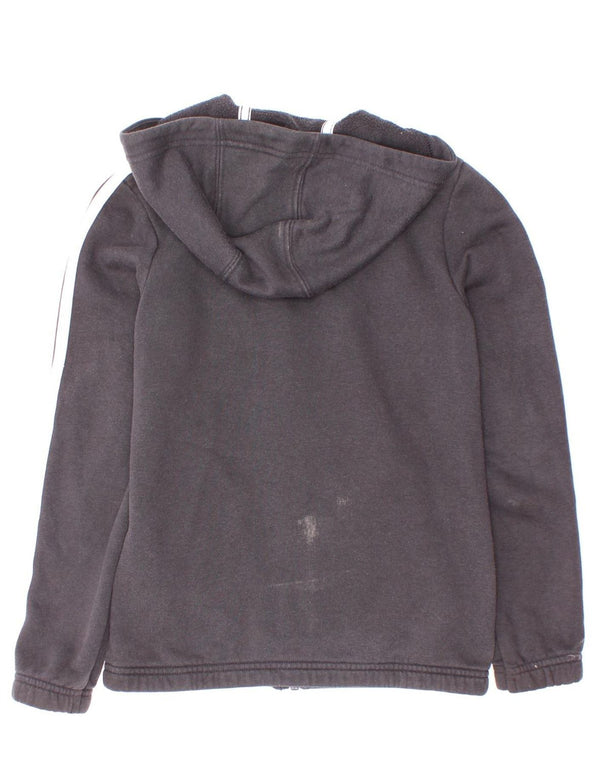 Felpa con cappuccio e zip per ragazze Adidas 9-10 anni in cotone nero