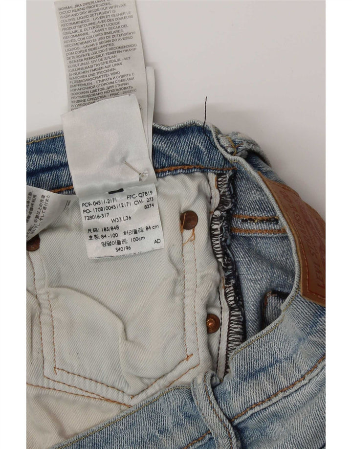 Levi's Hombre 511 Slim Jeans W33 L30 Algodón Azul