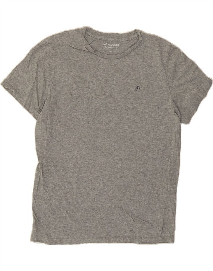 JACK & JONES Mens T-Shirt Top Large Grey Cotton Vintage Jack & Jones and Second-Hand Jack & Jones from Messina Hembry 