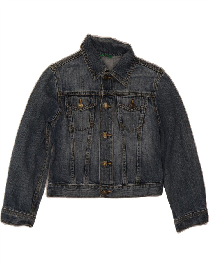 BENETTON Boys Denim Jacket 5-6 Years Small Blue Cotton Vintage Benetton and Second-Hand Benetton from Messina Hembry 