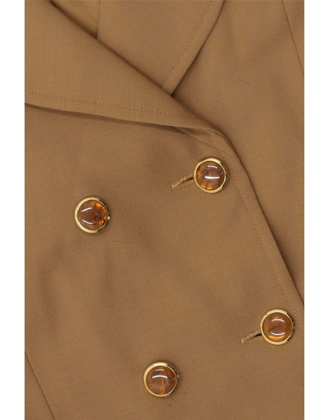 Vintage dame dobbeltradet 2-delt nederdelsæt IT 44 Medium W30 Brun
