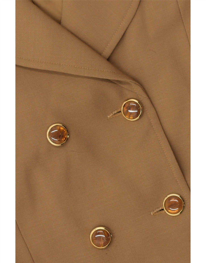 Vintage dame dobbeltradet 2-delt nederdelsæt IT 44 Medium W30 Brun
