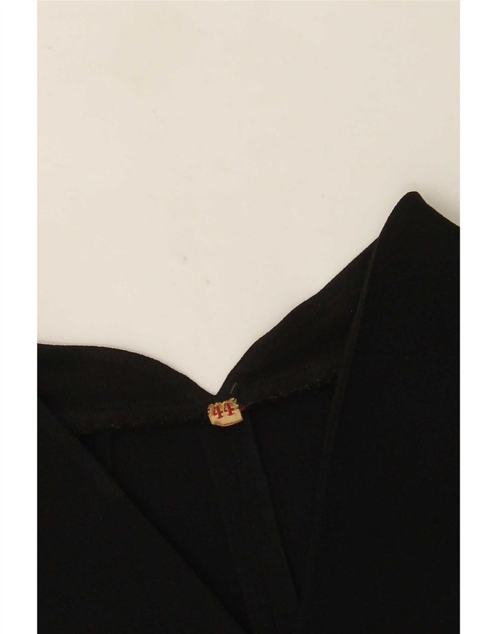 Vintage Womens 4 Button 3/4 Sleeve Blazer Jacket IT 44 Medium Black