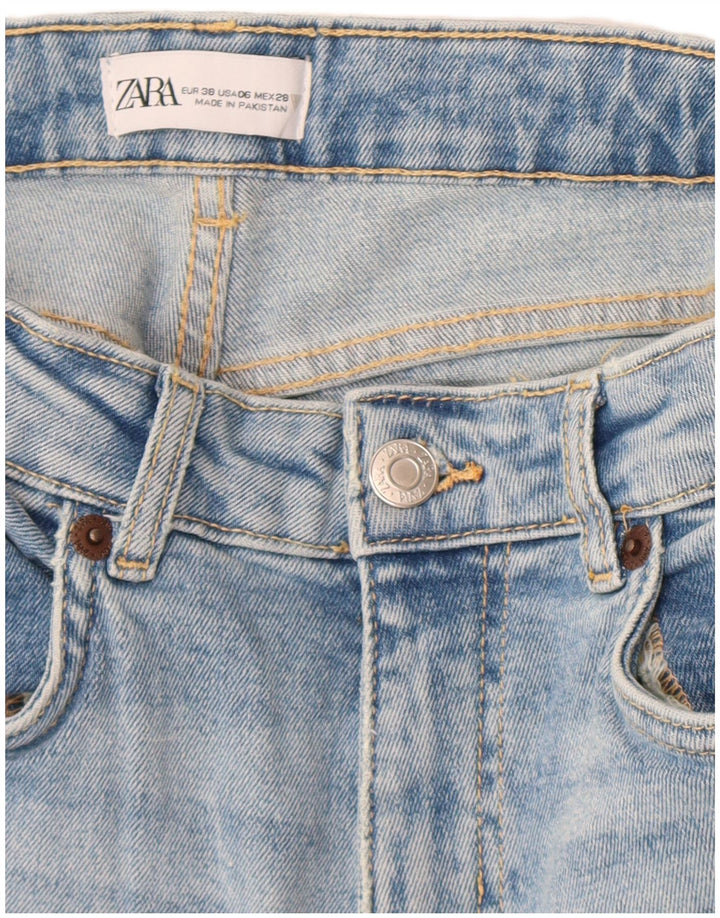 Zara Womens Crop Bootcut Jeans EU 38 Small W28 L25 Blue