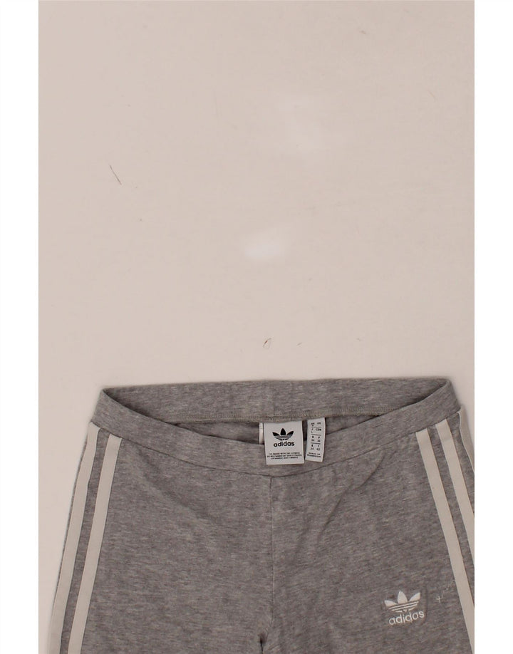 ADIDAS Womens Leggings UK 8 Small Grey Cotton Vintage Adidas and Second-Hand Adidas from Messina Hembry 