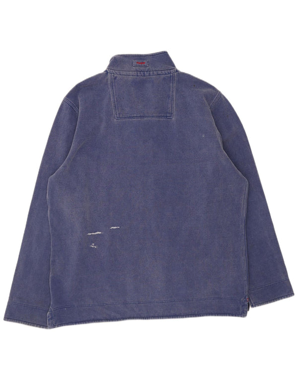 Crew Clothing Mens Zip Neck Sweatshirt Jumper 3XL Navy Blue Cotton