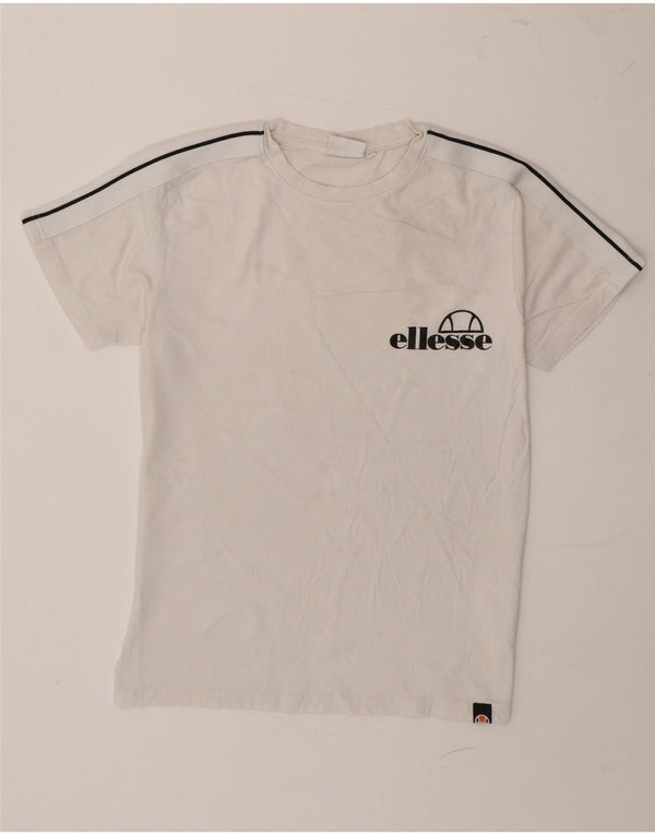 Ellesse Mens Graphic T-Shirt Top XS White Colourblock Cotton