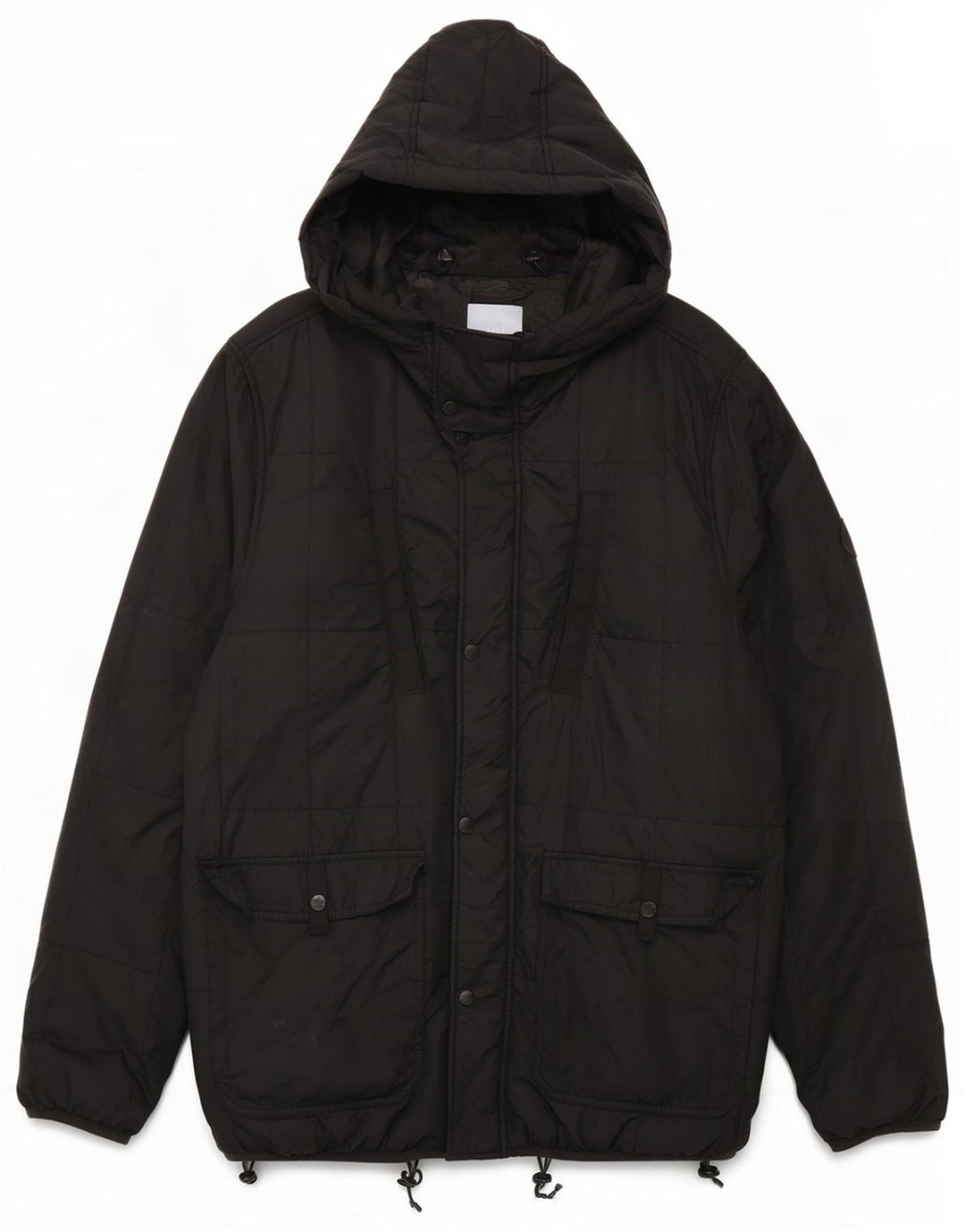 Bench Mens Hooded Padded Jacket UK 40 Large Black Polyamide