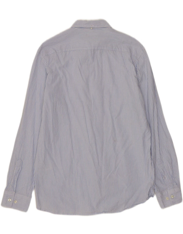 French Connection Mens Shirt Large Blue Pinstripe Cotton