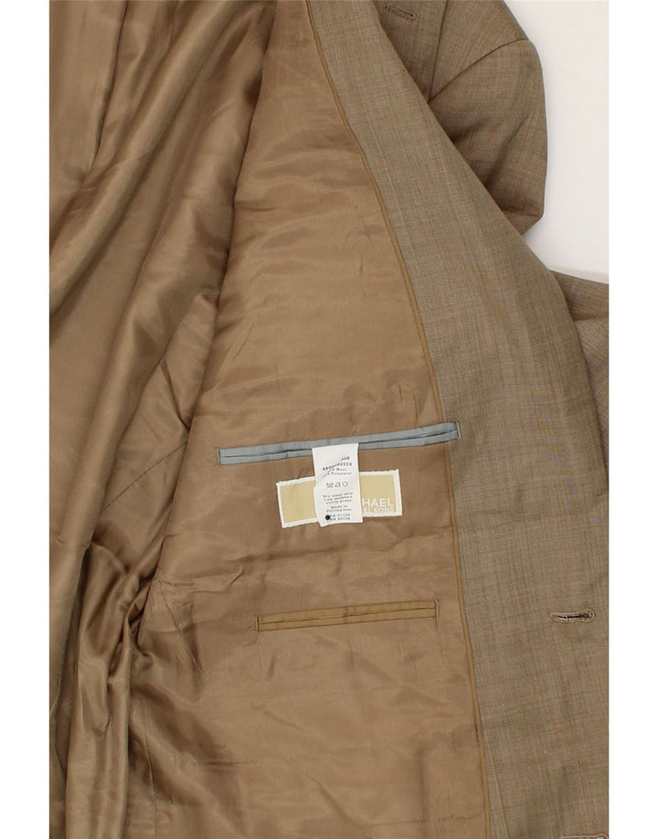 MICHAEL KORS Mens 2 Button Blazer Jacket IT 44 XS Beige Wool Vintage Michael Kors and Second-Hand Michael Kors from Messina Hembry 