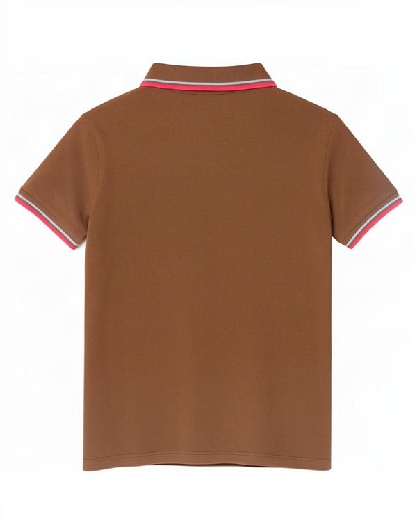 Fred Perry Womens Polo Shirt UK 20 2XL Brown Cotton