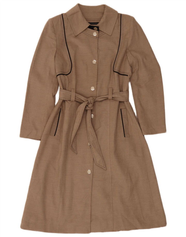 Pierre Cardin Womens Trench Coat IT 42 Medium Beige Polyester